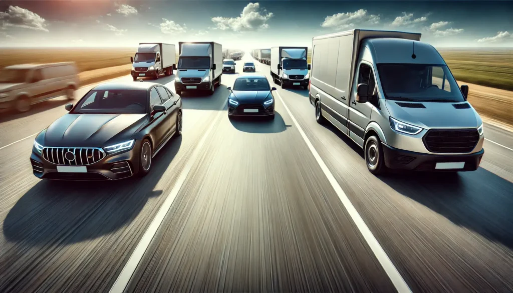 Samochody jadące na autostradzie